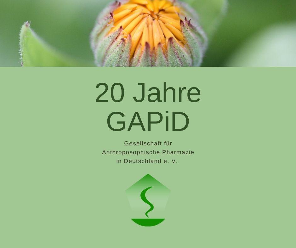 Logo 20 Jahre GAPiD mit Calendula